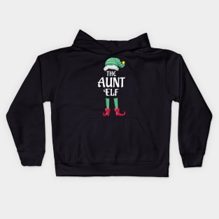 The Aunt Elf Christmas Matching Pajama PJ Family Party Gift Kids Hoodie